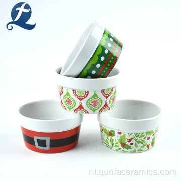 Kleurrijke aangepaste steengoed kerst keramische taart Cup